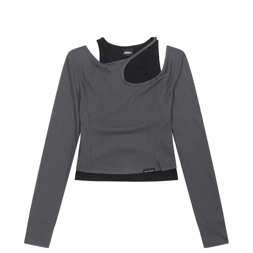 [BUNJANG] Sports Illustrated Layered Long Sleeve T-Shirt / 스포츠 일러스트레이티드 레이어드 긴팔티
