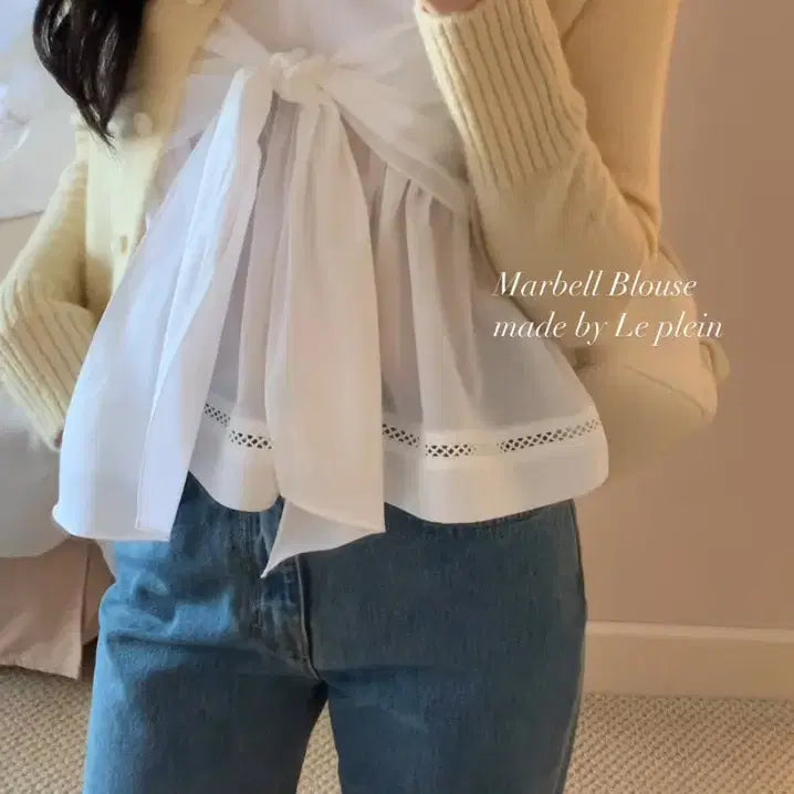 [BUNJANG] Leplein Marbell Blouse - Size S / 르플레인 마벨 블라우스 S (실사 O)