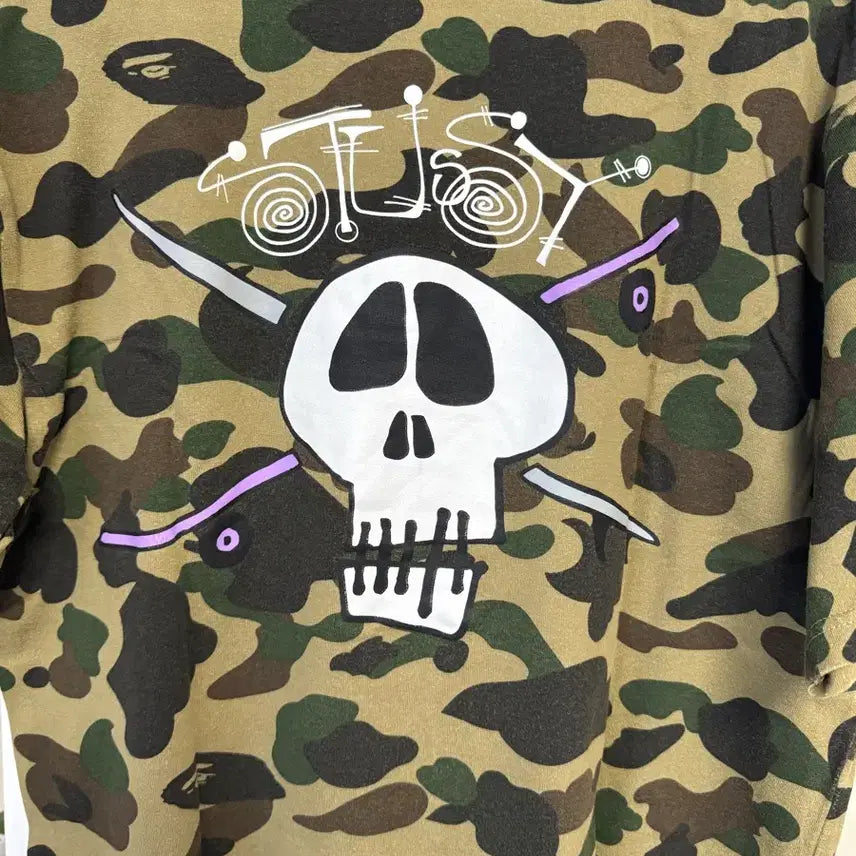 [BUNJANG] BAPE x Stussy 30th Anniversary Camo T-Shirt / 베이프 x 스투시 30주년 카모 반팔