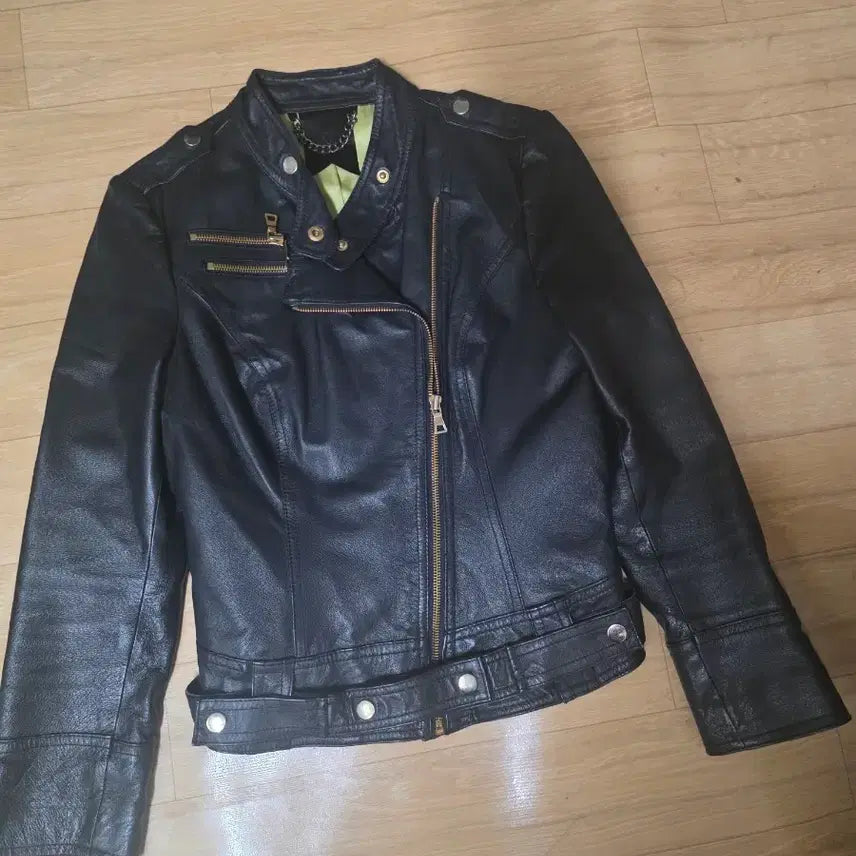 [BUNJANG] New York Women's Leather Rider Jacket Size 55 / 55제시 뉴욕 여자가죽 자켓 라이더 실착용1회 상태좋아요 새상품급