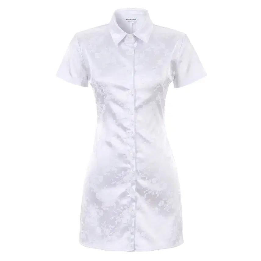 [BUNJANG] WSC Archive Jacquard Shirt Dress / wsc 아카이브 자카드 셔츠 원피스