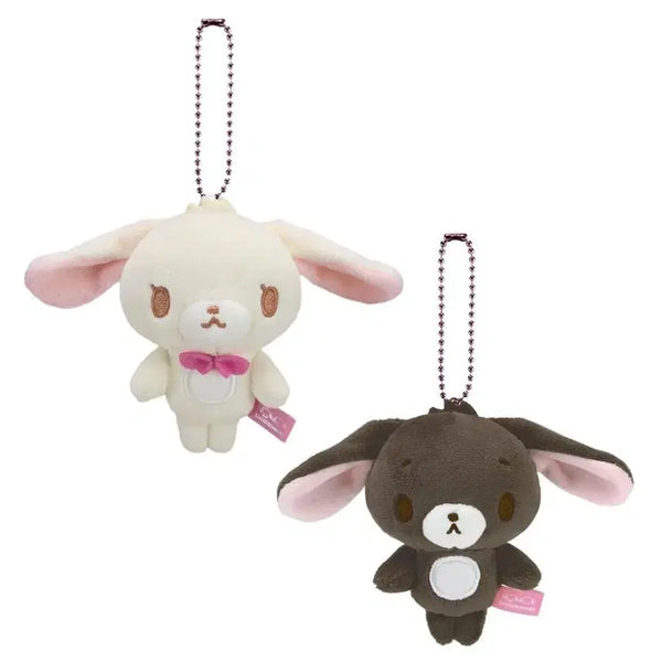 [BUNJANG] Sanrio Sugarbunnies Mascot Doll Keychain - Cream Milk Sirousa & Dark Chocolate Kurousa / 산리오 슈가바니즈 마스코트 인형 키링 시로우사 쿠로우사