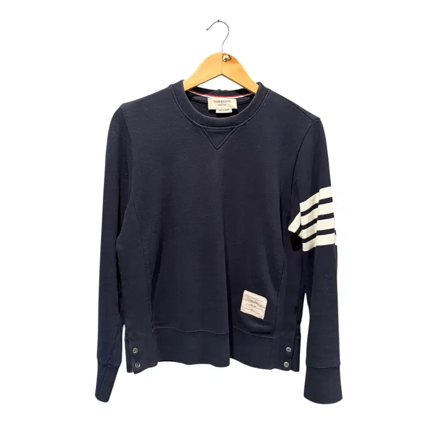 [BUNJANG] Thom Browne Diagonal Navy Sweatshirt Size 2 / 2 / 톰브라운 사선 네이비 맨투맨