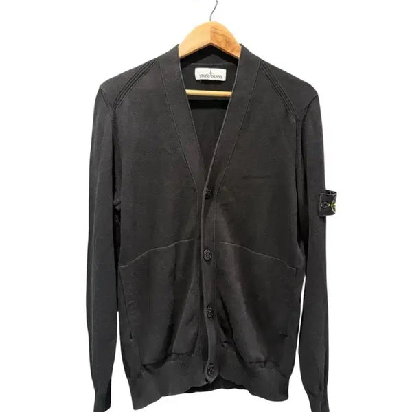 [BUNJANG] Stone Island Black Cardigan L / L / 스톤아일랜드 블랙 가디건