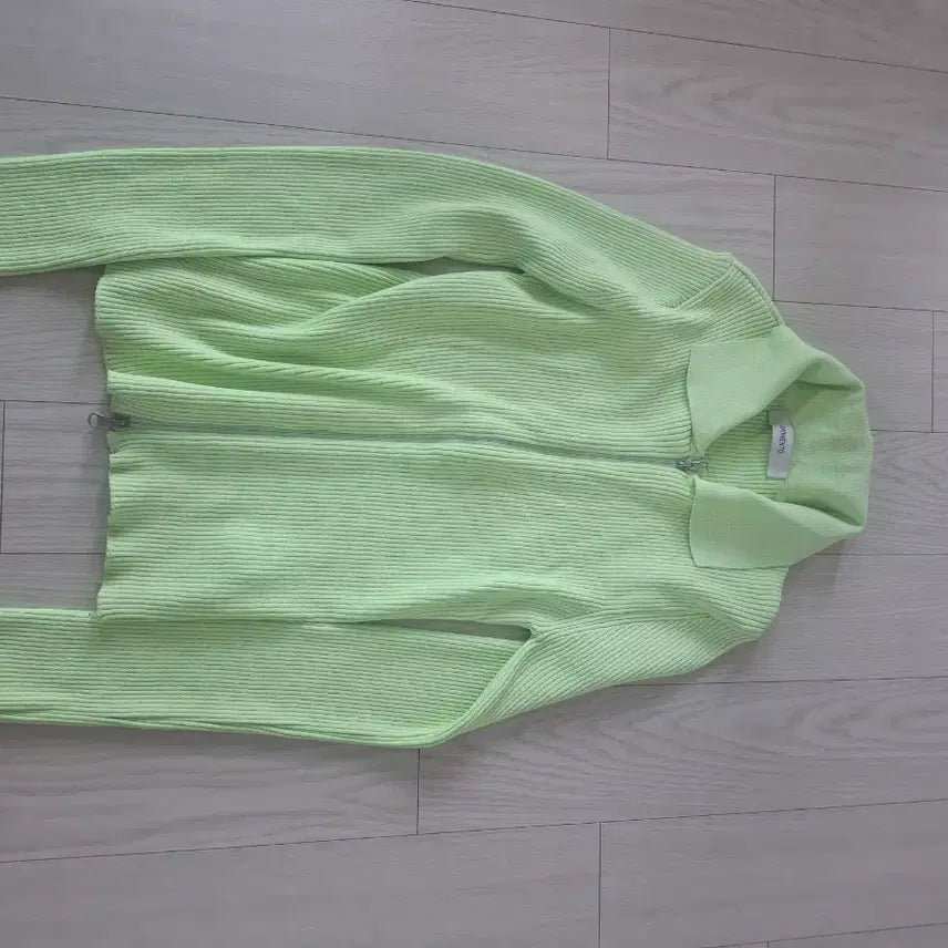 [BUNJANG] Women's Summer Cropped Zip-Up Knit Yellow / 여성 썸머 크롭 집업 니트 옐로우