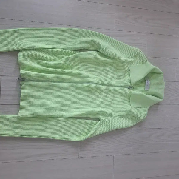 [BUNJANG] Women's Summer Cropped Zip-Up Knit Yellow / 여성 썸머 크롭 집업 니트 옐로우
