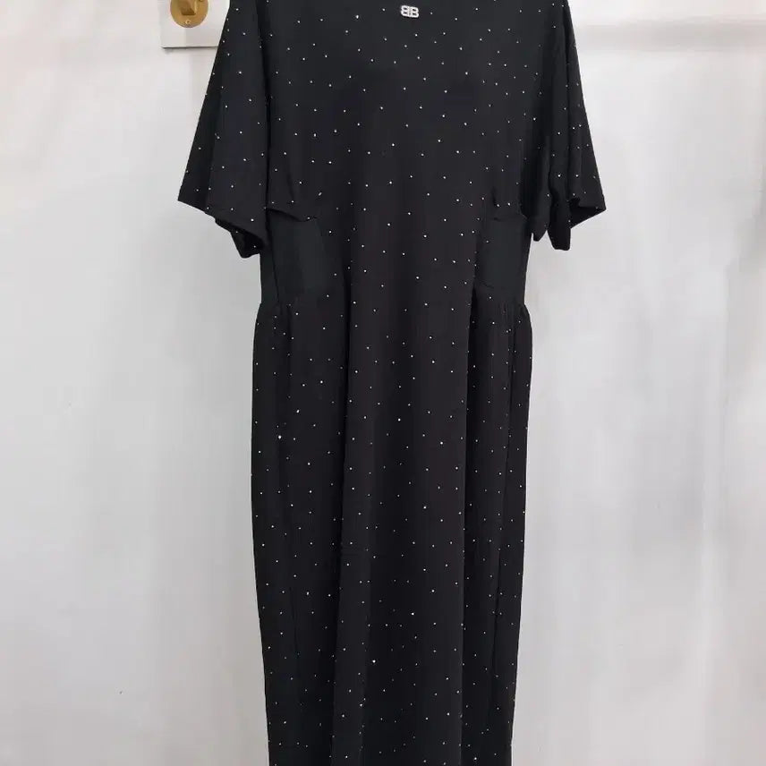 [BUNJANG] Black Cubic Long Dress / 블랙 큐빅원피스 77까지