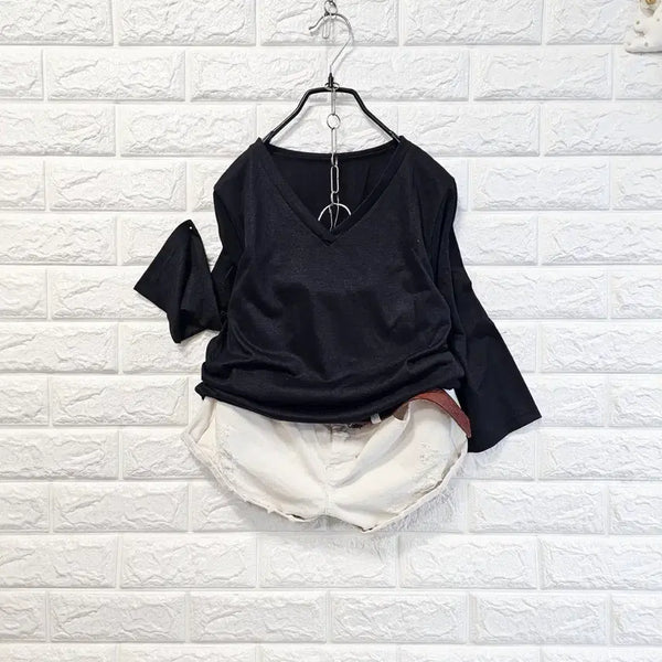 [BUNJANG] V-Neck T-Shirt / 브이넥 티셔츠