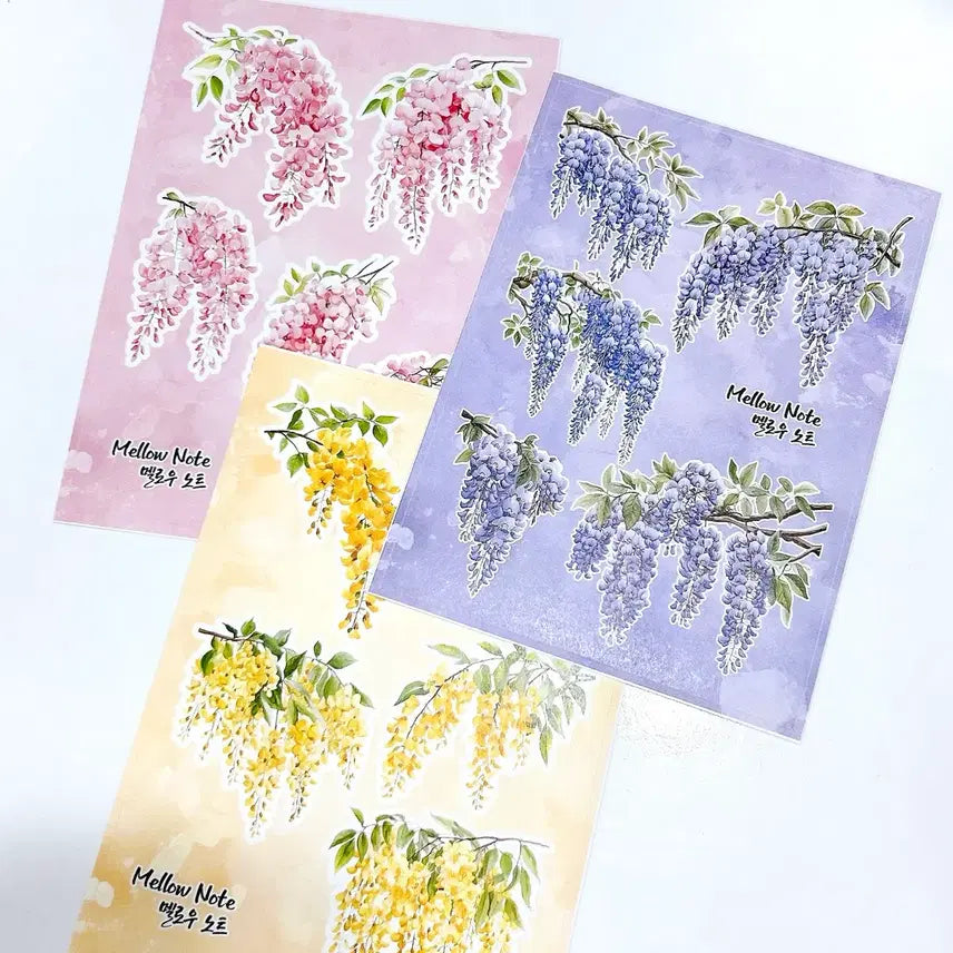 [BUNJANG] Mellow Note Flower Photocard Set / 멜로우노트 꽃 3장