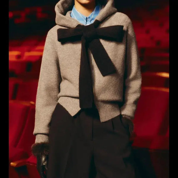 [BUNJANG] Zara Hooded Tie Knit Jacket / [1번시착한 새제품무방]  정가 8만원대 자라 후드 타이 니트 자켓  다