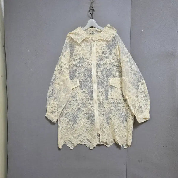 [BUNJANG] Ashley Shop Lace Hooded Jumper FF / 넘이쁜 레이스 후드 점퍼 FF  n6521