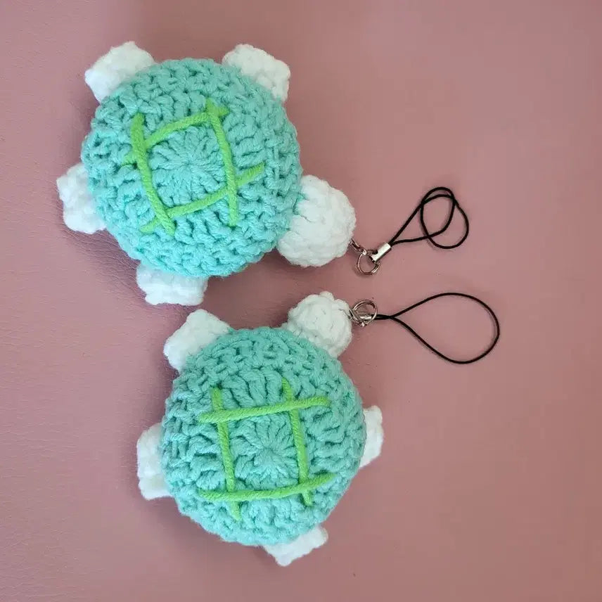[BUNJANG] Handmade Knitted Turtle Bag Charm / 거북이 가방키링