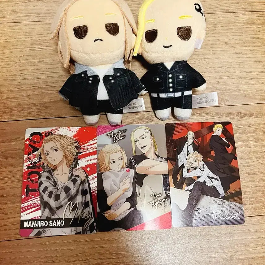 [BUNJANG] Tokyo Revengers Mikey & Draken Plush + Metal Card Set / 도리벤 마이키,드라켄 누이 + 메탈카드 세트