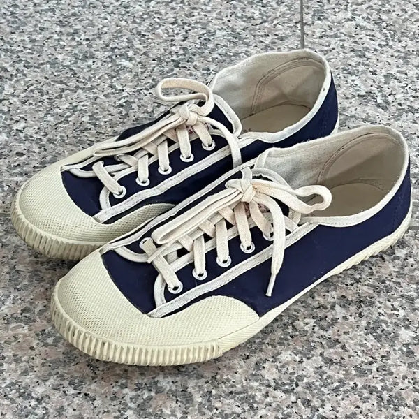 [BUNJANG] Retro Canvas Navy Sneakers / [265] 레트로 캔버스 네이비 스니커즈