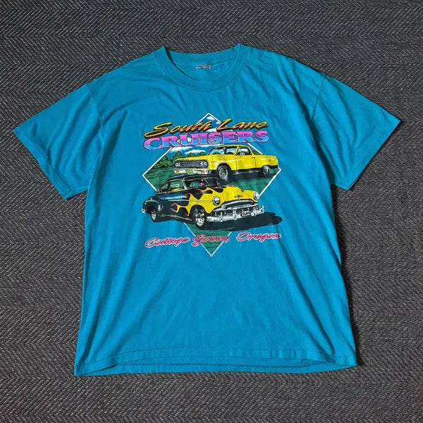 [BUNJANG] 90s USA ONEITA Single Stitch South Lane Cruisers Graphic T-Shirt / 90s USA ONEITA 올드카 싱글스티치 빈티지 티셔츠 (105)