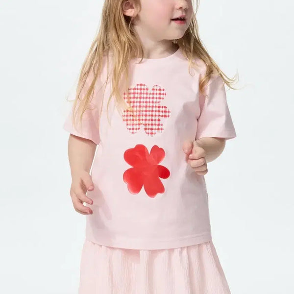 [BUNJANG] Uniqlo Cecilia Bohne Collaboration Kids T-Shirt Pink / 유니클로 세실리에 반센 콜라보 키즈 160 티셔츠 딸기우유 핑크