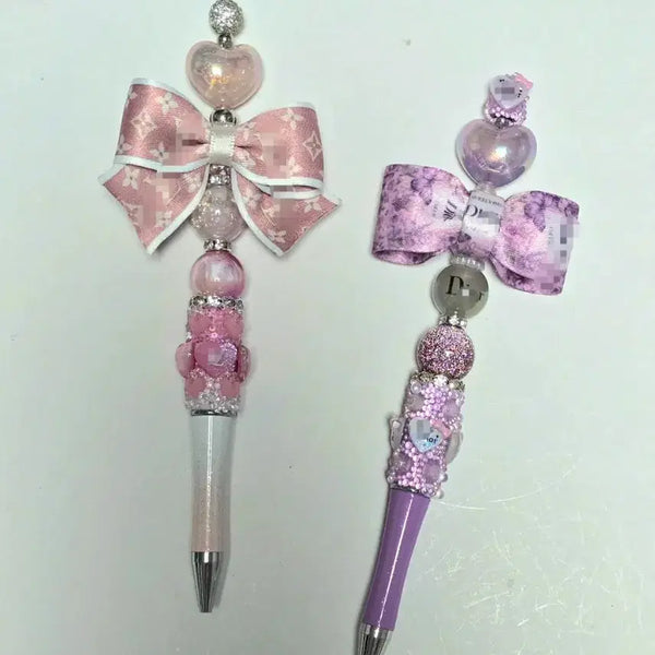 [BUNJANG] Handmade Ribbon Deco Ballpoint Pen / 핸드메이드 리본 볼꾸펜