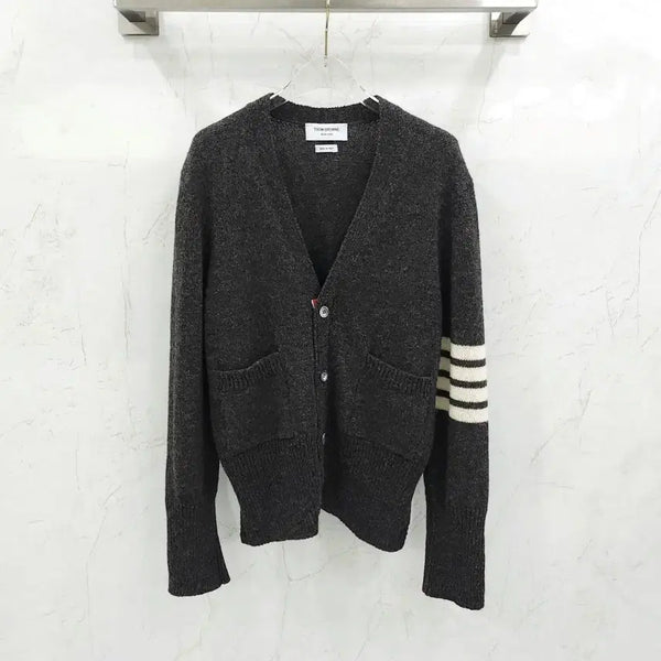 [BUNJANG] Thom Browne Charcoal Shetland Wool Cardigan MKC353A Size 3 / 3 / 톰브라운 차콜 셰틀랜드 울 가디건 MKC353A
