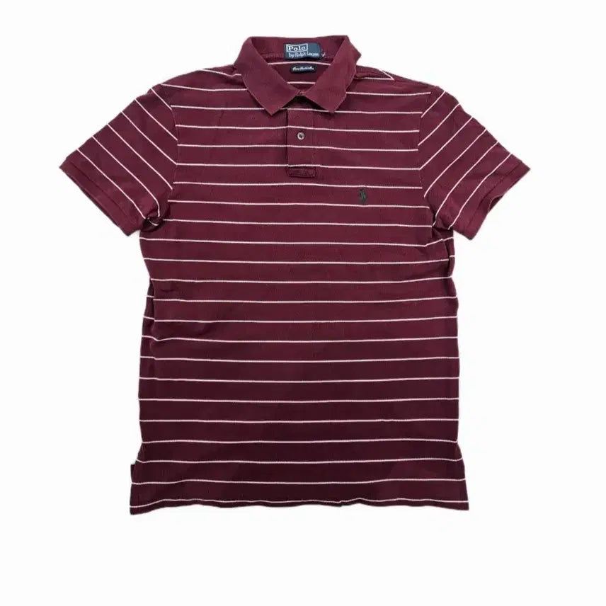 [BUNJANG] Polo Ralph Lauren Stripe Pique Polo Short Sleeve T-Shirt / [M] 폴로 랄프로렌 스트라이프 피케 폴로 반팔 티셔츠