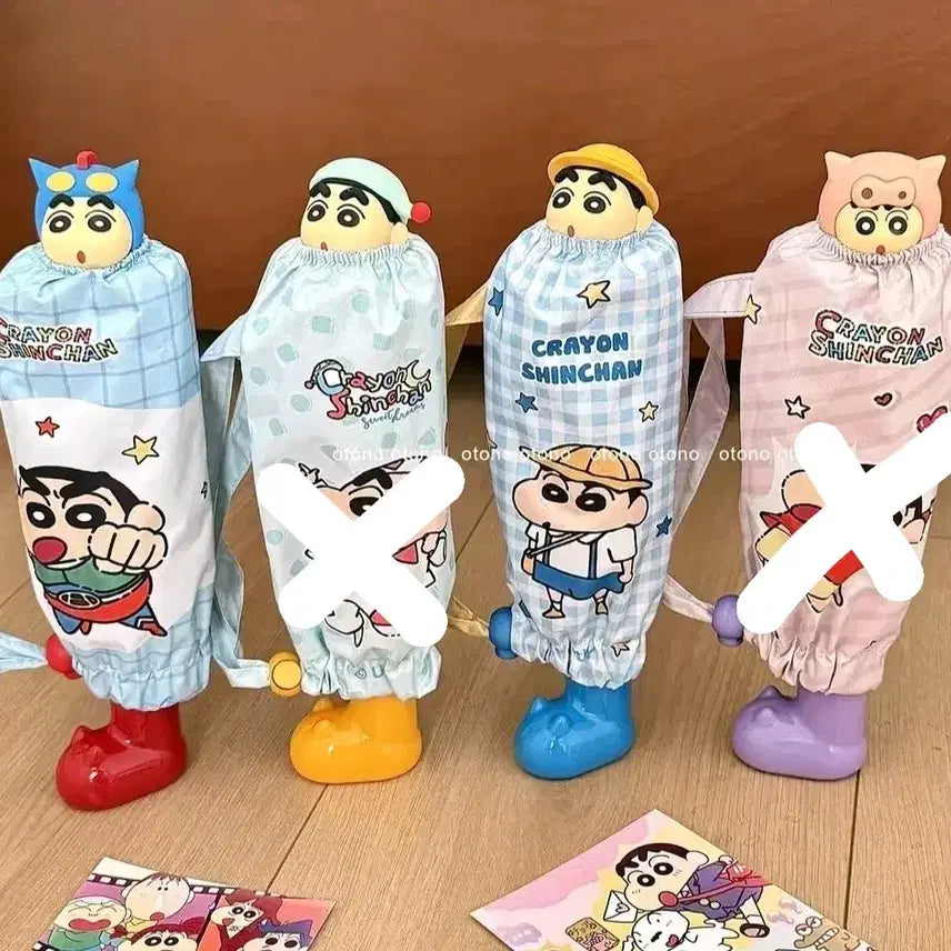 [BUNJANG] Crayon Shin-chan 3-Section Folding Manual Sun Umbrella / 짱구 암막양산 겸 우산 3단 접이식 수동