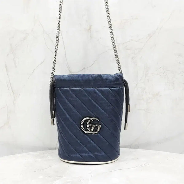 [BUNJANG] Gucci GG Marmont Chain Bucket Bag 573817 / 구찌 GG 마몽 체인 버킷백 573817