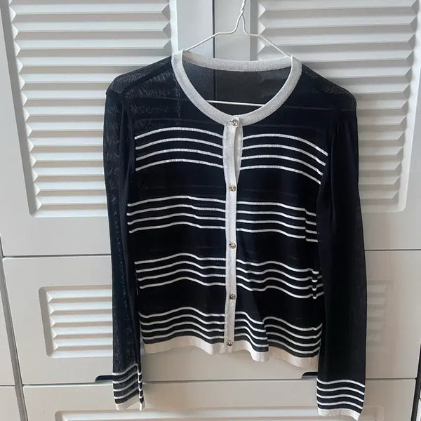[BUNJANG] Olivia Hasler Cardigan Set (Black, White) / 올리비아하슬러 가디건 2개(새상품)