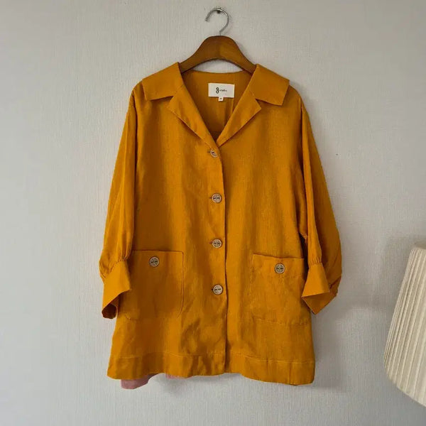 [BUNJANG] G Studio Linen Blouse Orange / [지 스튜디오] 린넨 블라우스