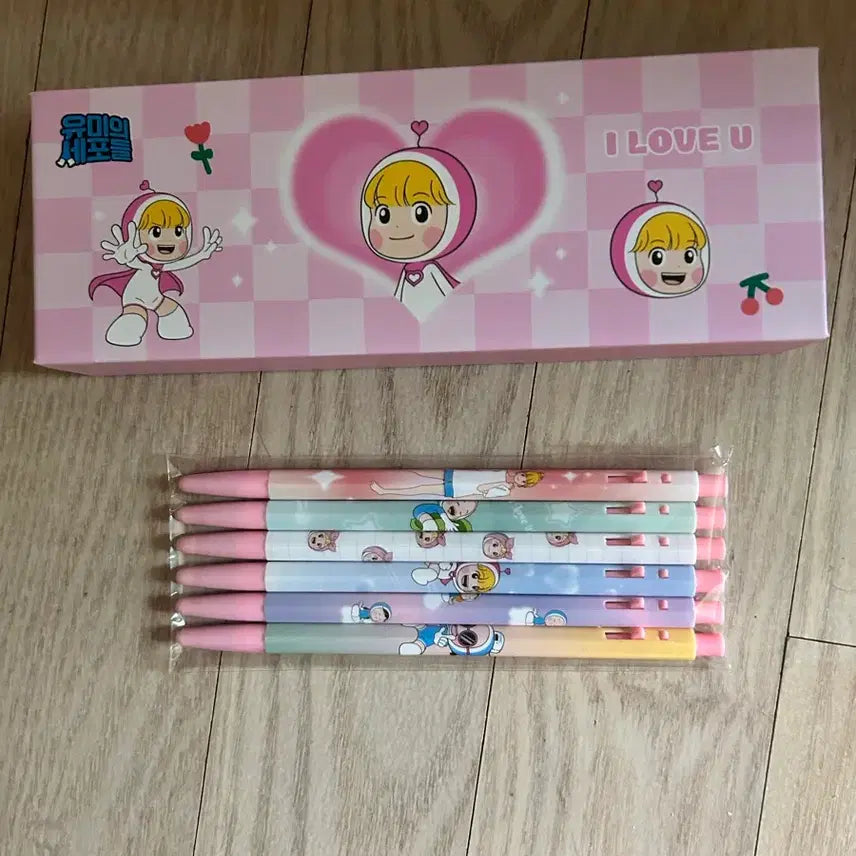 [BUNJANG] Yumi's Cells Stationery Set Pencil Case and Ballpoint Pens / 유미의 세포들 필통 볼펜