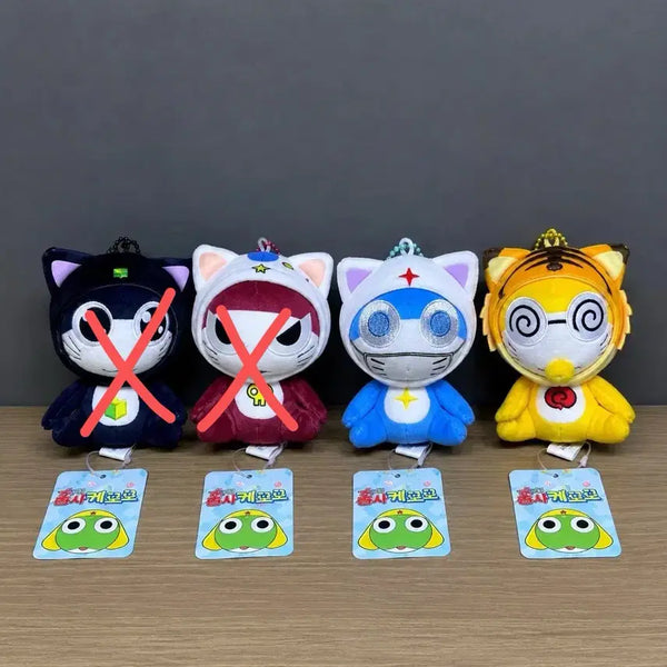 [BUNJANG] Keroro Gunso Dororo & Kururu Cat Plush Keychain / 정품 개구리중사 케로로 도로로 쿠루루 고양이 인형 키링