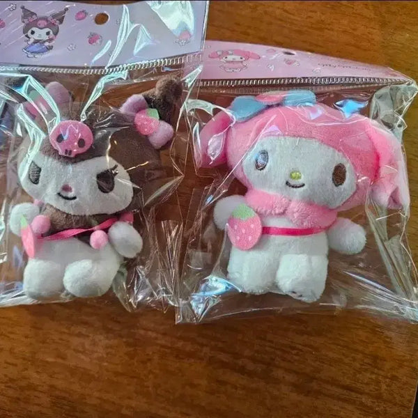 [BUNJANG] Conrad Kuromi & My Melody Doll Keychain Set / 콘래드 쿠로미&마이멜로디 인형 키링 세트