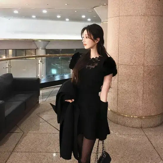 [BUNJANG] Labelleblanc Rabbit Fur Knit Black / 품절 상품 라벨르블랑 래빗 퍼 니트 블랙