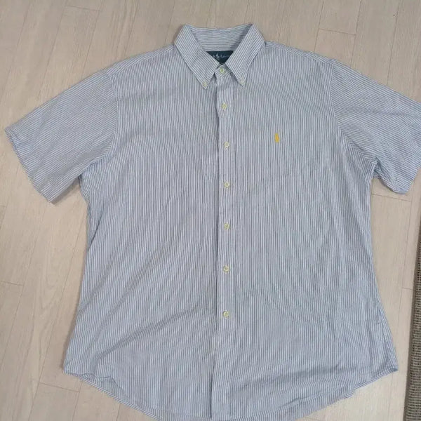 [BUNJANG] Polo Ralph Lauren Men's Striped Seersucker Shirt Blue XL / 폴로 랄프로렌 남성 스트라이프 시어서커 셔츠 블루 xl사이즈