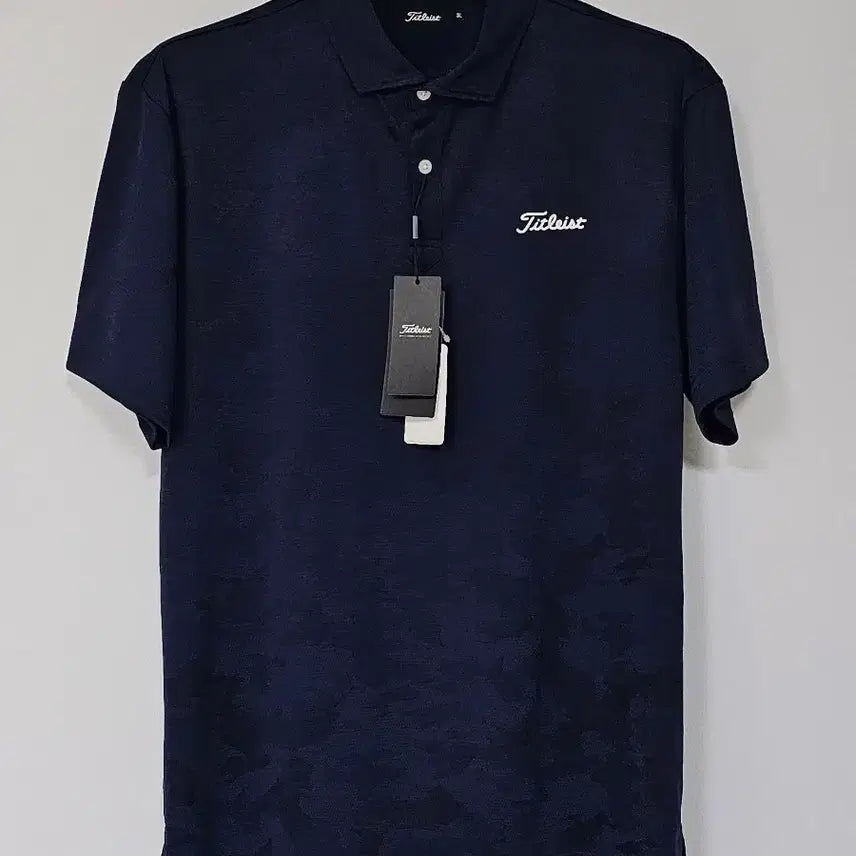 [BUNJANG] Titleist Camo Jacquard Shirt Navy LL (105) / 타이틀리스트 정품 카모 자카드 셔츠 LL(105)