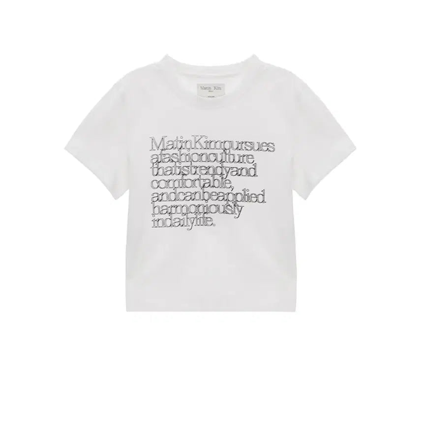 [BUNJANG] Matinkim THIN TYPO TOP S / 마뗑킴 THIN TYPO TOP S