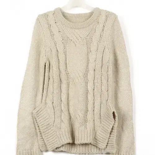 [BUNJANG] CUT Cable Sweater Oatmeal / CUT 케이블스웨터(S) 오트밀 케이블 스웨터