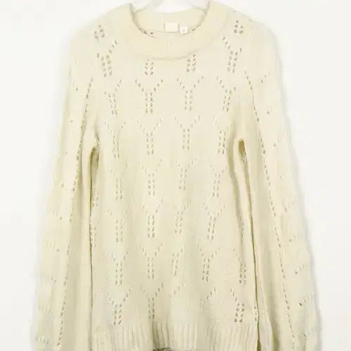 [BUNJANG] GAP Ivory Punching Knit Sweater (S) / GAP 스웨터(S) 아이보리 펀칭 니트