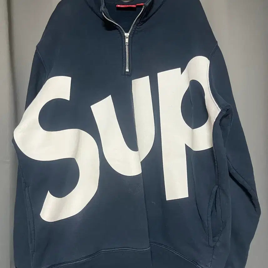 [BUNJANG] Supreme Half Zip-Up Navy XL / (XL) 슈프림 sup 하프집업 네이비