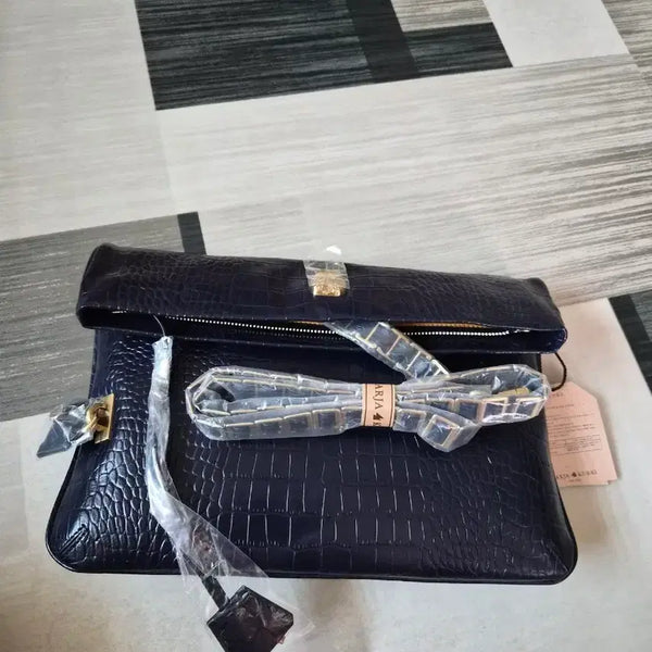 [BUNJANG] Maria Curcui Crocodile Pattern Shoulder Bag / 마리아 꾸르끼 가방
