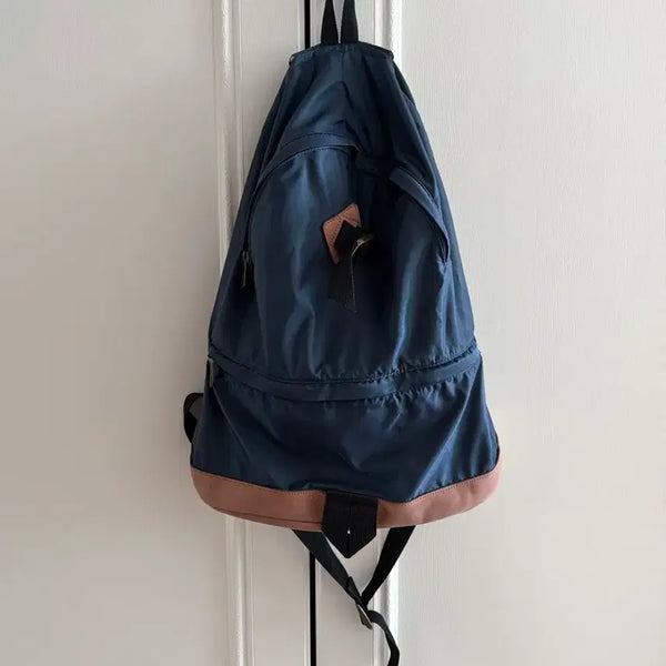[BUNJANG] A.P.C. Nylon Leather Backpack Navy / 아페쎄 APC 나일론 레더 백팩 네이비
