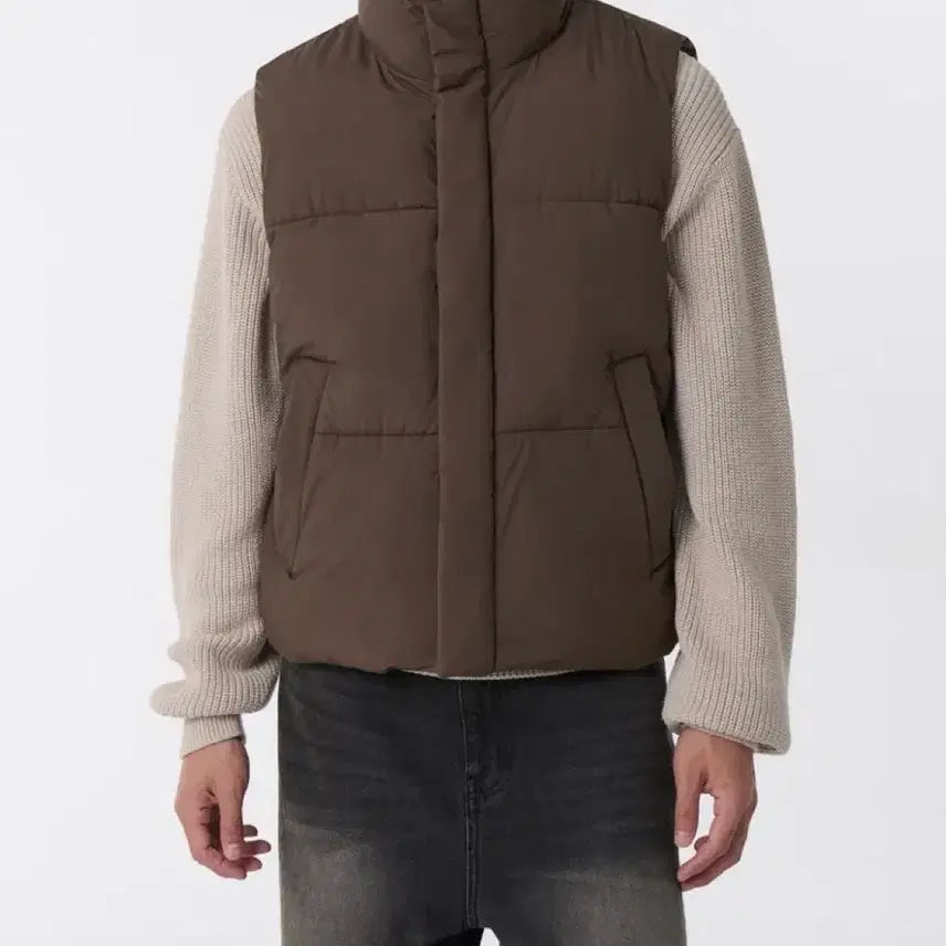 [BUNJANG] Musinsa Standard Puffer Padding Vest Brown / [2XL/XXL] 무신사 스탠다드 푸퍼 패딩 베스트 조끼 / 브라운