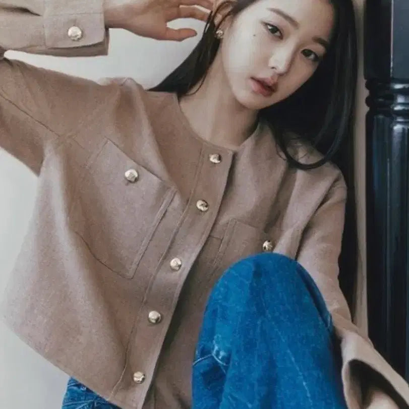 [BUNJANG] SJSJ Jang Wonyoung Mahong Blend Jacket / 한섬 SJSJ  장원영 마 자켓 새상품급