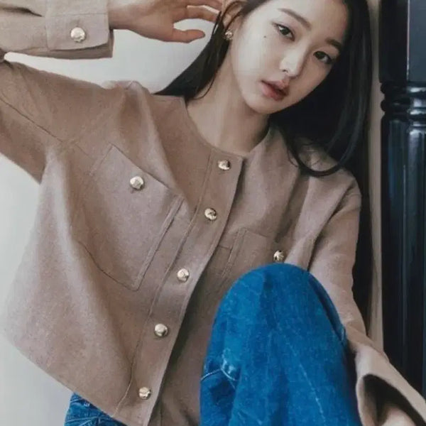 [BUNJANG] SJSJ Jang Wonyoung Mahong Blend Jacket / 한섬 SJSJ  장원영 마 자켓 새상품급