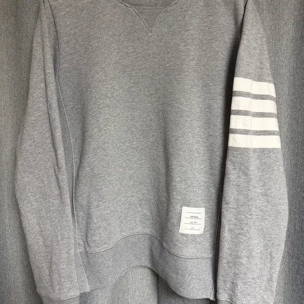 [BUNJANG] Thom Browne Diagonal Stripe Sweatshirt Grey Size 2 / 톰브라운 사선완장 맨투맨 그레이 2사이즈