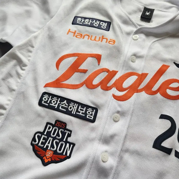 [BUNJANG] Hanwha Eagles Hwang Jun-seo Autographed Postseason Spider Authentic Jersey Size 110 (XXL) / (110) 한화이글스 황준서 친필싸인 포스트시즌 스파이더 어센틱 유니폼