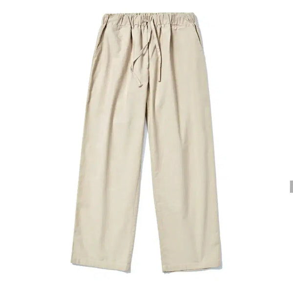[BUNJANG] Accover Linen Wide Banding Pants (Set of 2) / 어커버 리넨 와이드 밴딩 팬츠 2장