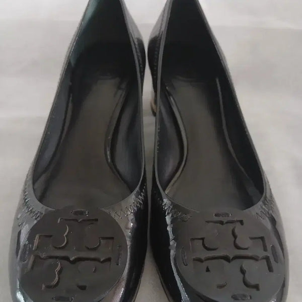 [BUNJANG] Tory Burch Black Patent Leather Low Heel Pumps / 토리버치 펌프스