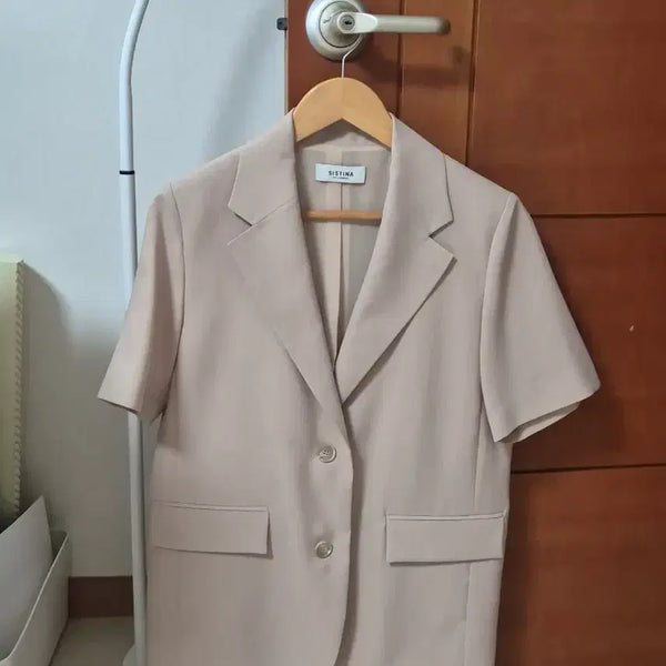 [BUNJANG] SISTINA Summer Short Sleeve Jacket Beige / 시스티나 여름 자켓 거의새것