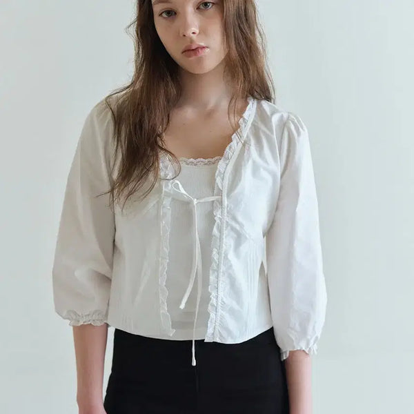 [BUNJANG] Lilacots Leaf Blouse / 릴리코츠 leaf blouse 리프 블라우스