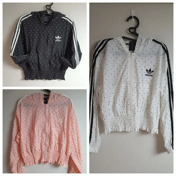[BUNJANG] Adidas Dot Windbreaker Hoodie Zip-Up / 새거 장마대비 아디다스도트바람막이 아디다스도트후드집업 아디다스바람막이