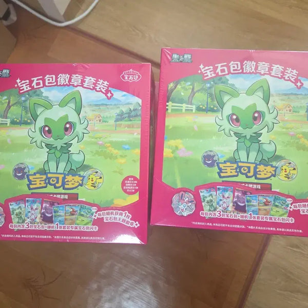 [BUNJANG] Pokemon Mid-Production Gem Pack Badge Set Carton / 포켓몬 중판 젬팩 뱃지세트 박스
